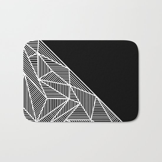 B Rays Geo BW Bath Mat