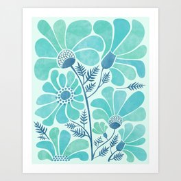 Himalayan Blue Poppies Floral Art Print