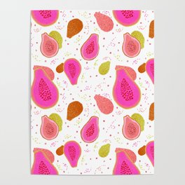 Jumpy Papaya - Bright Pink Poster