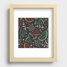 Love Watermelons Recessed Framed Print