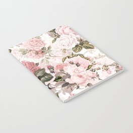 Vintage & Shabby Chic - Sepia Pink Roses  Notebook