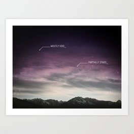 PARTIALLY STARS Art Print