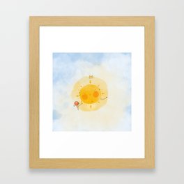 Summer sun with ice cream Framed Art Print