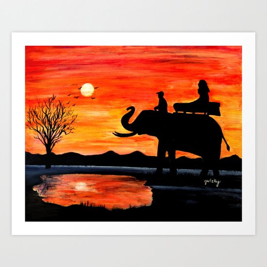 Carrie's Ride Art Print