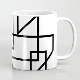 Black & White Minimal Design Coffee Mug | Digital, Modern, Poster, Black and White, Minimalistic, Graphicdesign, Print, Abstract, Minimalisticprint, Blackandwhite 