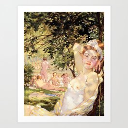 Bathings in the Sun Konstantin Somov Art Print