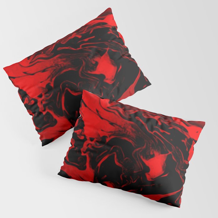 Vampire - red and black gradient swirl pattern Pillow Sham