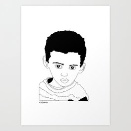 Afro kid Art Print | Graphicdesign, Ethiopianart, Wallart, Illustrationdrawing, Blackandwhite, Afrokid, Birthdaygift, Afrodesign, Portraitdrawing, Wallartprints 
