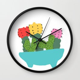 cacti bowl Wall Clock