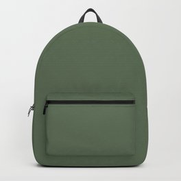 Dark Green Solid Color Pantone Vineyard Green 18-0117 TCX Shades of Green Hues Backpack