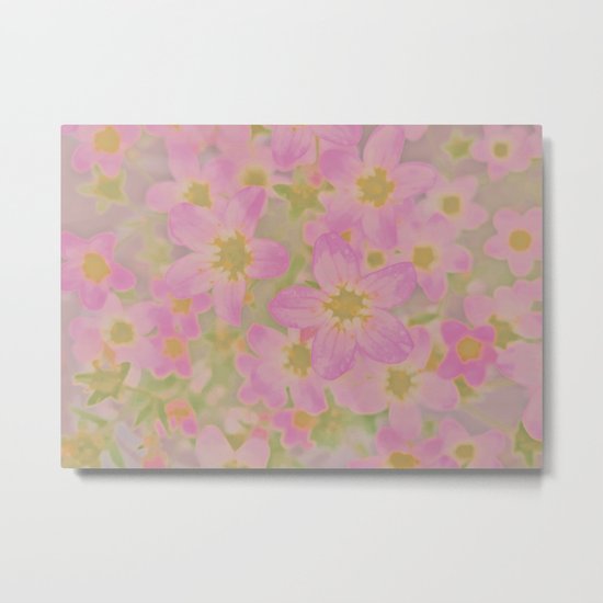 Pink Floral, The Earth Laughs In Flowers Metal Print