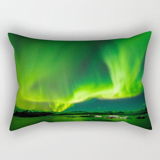 Iceland Northern Lights Rectangular Pillow