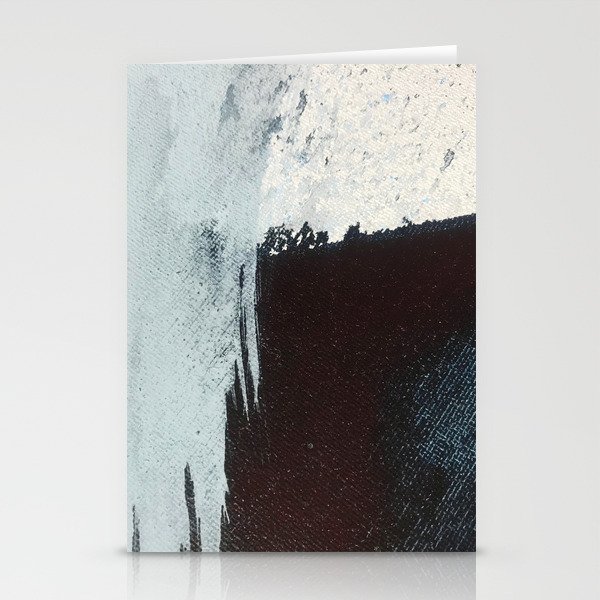 Like A Gentle Hurricane [3]: a minimal, abstract piece in blues and white by Alyssa Hamilton Art Stationery Cards