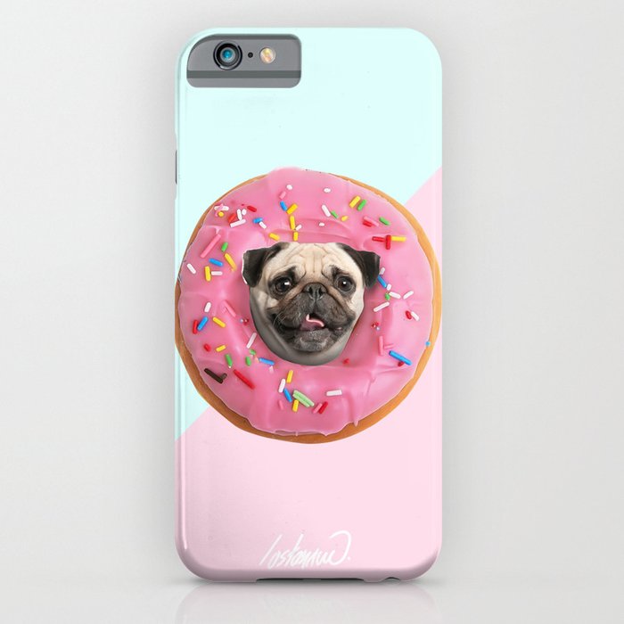 pug strawberry donut iphone case