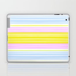 Hunter Jumper Spring Stripes Baby Blue Laptop Skin