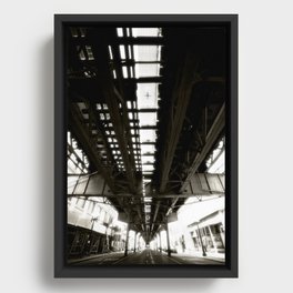 Beneath the "L" Train - Chicago Framed Canvas