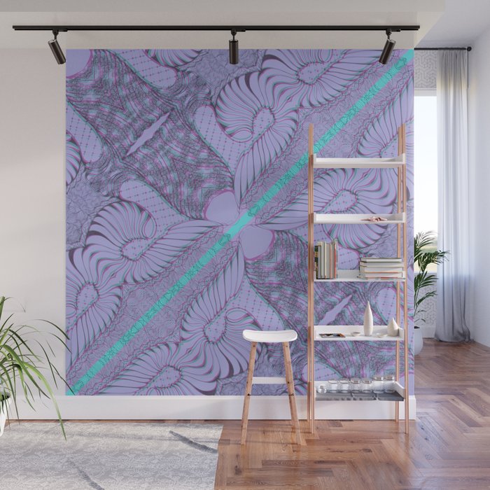 Diagonal Abstract Psychedelic Doodle 5 Wall Mural By Thriveink