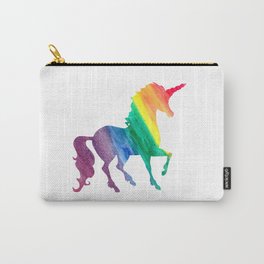 Rainbow Watercolor Unicorn Silhouette Carry-All Pouch | Gorgeous, Graphicdesign, Beautiful, Animal, Unicornsilhouette, Watercolorunicorn, Silhouette, Rainbowunicorn, Magical, Watercolor 