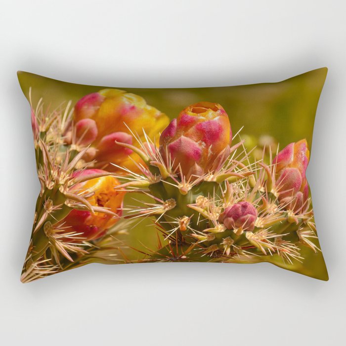 Cacti in Bloom - II Rectangular Pillow