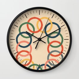 Round Merge - Multi Color Wall Clock