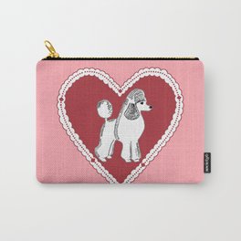 Poodle Love Carry-All Pouch | Digital, Illustration, Poodle, Popart, Valentinedog, Lovedogs, Whitestandardpoodle, Dogillustration, Poodlelove, Other 