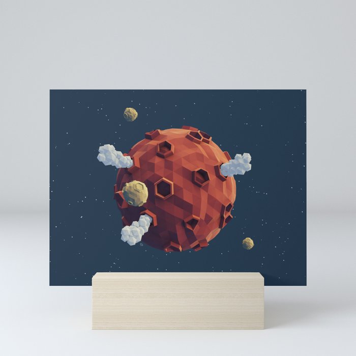 volcanic planet Mini Art Print