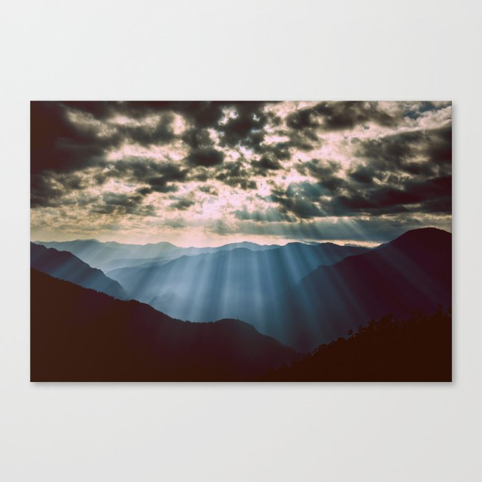 mountainS Dark Sunset Canvas Print