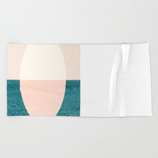 Geometric Sunset Beach Towel