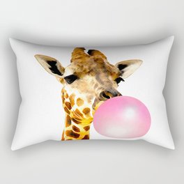 Giraffe Chewing Gum Rectangular Pillow