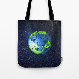 Earth from Space Woman Tote Bag
