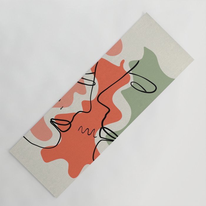 Emotions Abstract Faces Yoga Mat By Nataliadora Society6