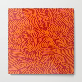 orange red flow Metal Print