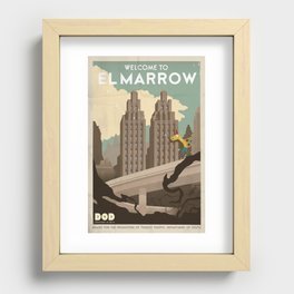 Grim Fandango Vintage Travel Poster - El Marrow Recessed Framed Print