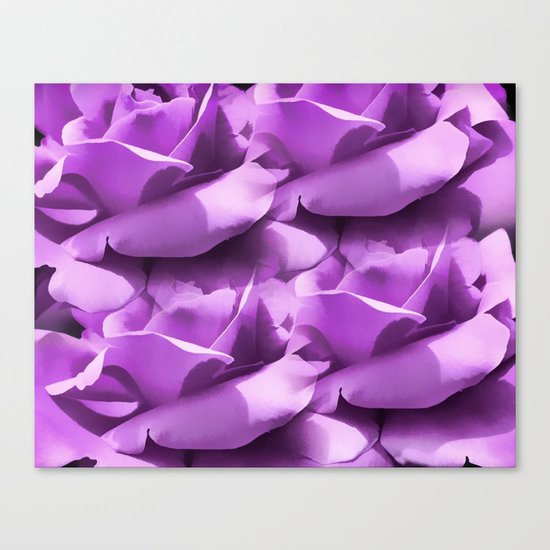 Lavender Petals Abstract Canvas Print