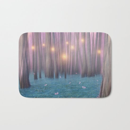 Pink feather dance Bath Mat