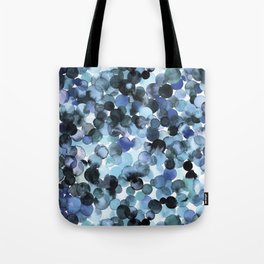 Blue watercolor dots Tote Bag