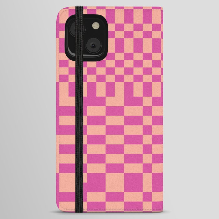 Checkerboard Pattern - Pink iPhone Wallet Case