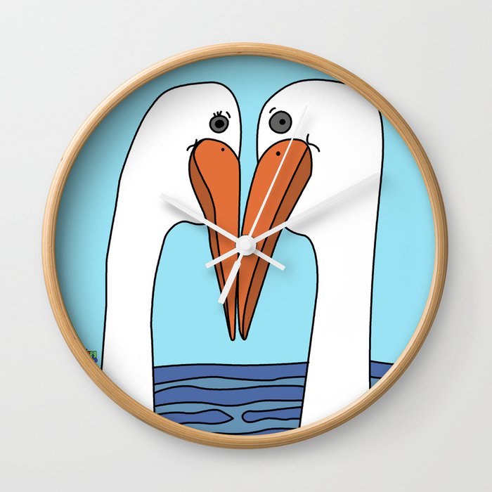 Stork Love Wall Clock