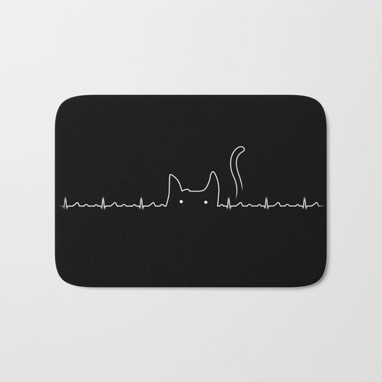 There is a cat in my heart Bath Mat