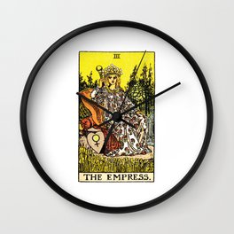 Vintage Tarot Card The Empress Wall Clock | Tarotcard, Wiccan, Skeleton, Spiritual, Witch, Tarotcards, Halloween, Magic, Astrology, Witchcraft 
