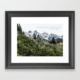 Tolkien Not All Those Who Wander Are Lost Framed Art Print
