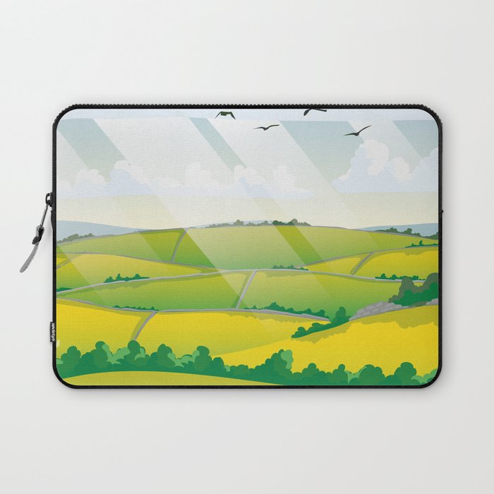 Brecon beacons wales travel poster Laptop Sleeve