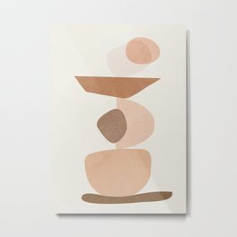 Balancing Elements II Metal Print | Minimalist, Color, Balance, Wall, Abstract, Illustration, Fine Art, Minimal, Modern Art, Line 