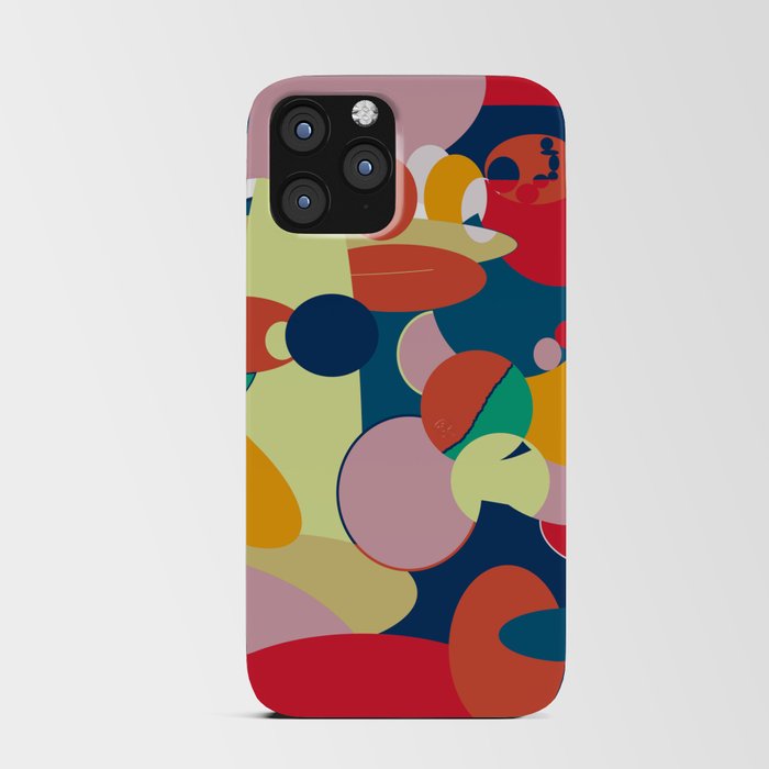Cheerful Composition of Colored Circles iPhone Card Case