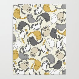 Cats Pattern Poster