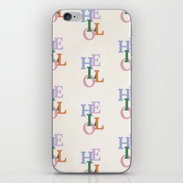 Hello Colorful Welcome Lettering | Pastel Typography Quote iPhone Skin