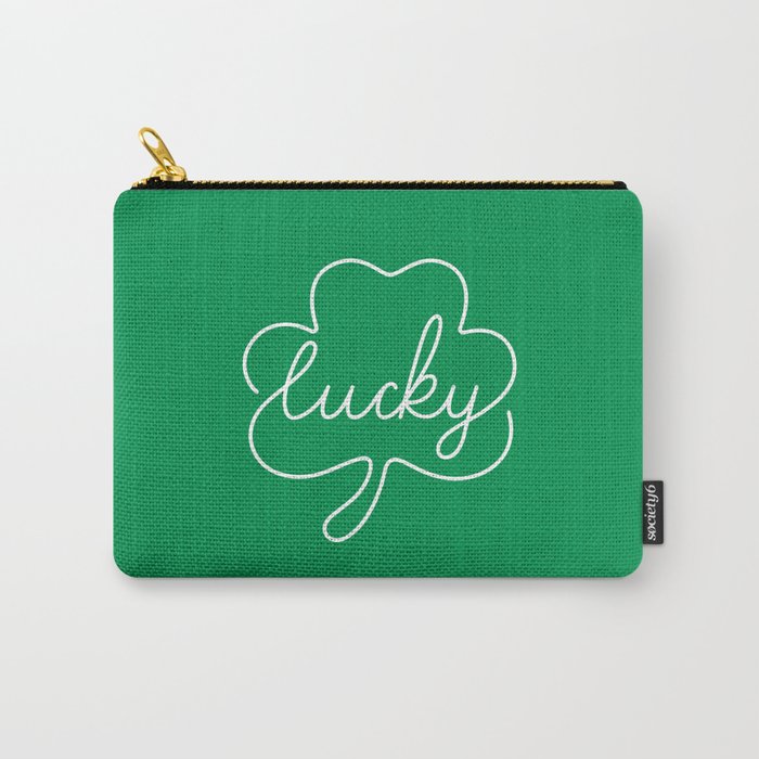 Lucky shamrock one line style Carry-All Pouch