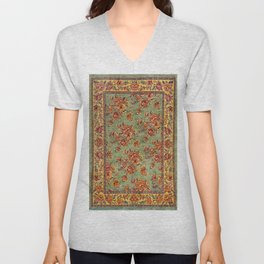 Persian Carpet V Neck T Shirt