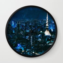 Nightlife in Tokyo Wall Clock