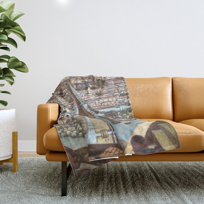 Diego Rivera Murals of the National Palace II Throw Blanket